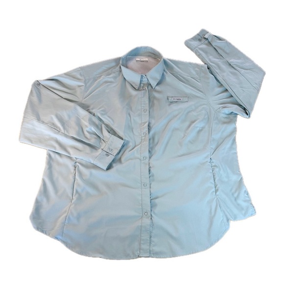 columbia sportswear Tops - Columbia Women's PFG Tamiami II Long Sleeve Fishing Shirt Blue 3X